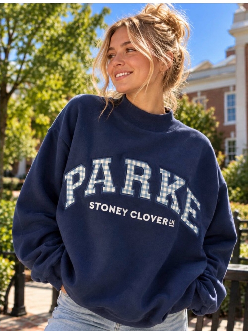 Parke x Stoney Clover Lane Mockneck *FLEECE* S/M ***NIB***